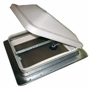 Roof Vent Ventadome Manual Open 14 1/4" x 14 1/4" Openings Mill Finish White